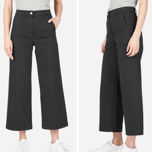 Navy Everlane Wide Leg Crop pants